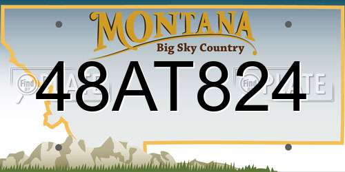48AT824 Montana License Plate