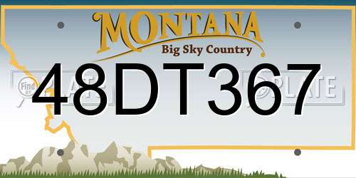 48DT367 Montana License Plate