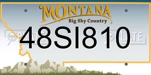 48SI810 Montana License Plate