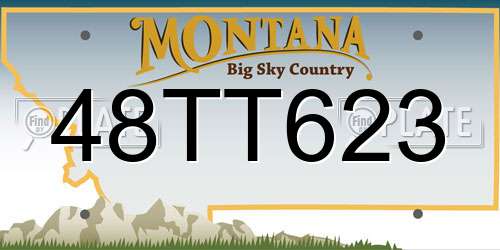 48TT623 Montana License Plate