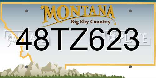 48TZ623 Montana License Plate