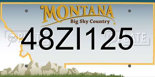 48ZI125 Montana License Plate