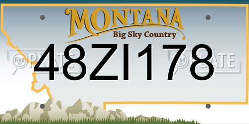 48ZI178 Montana License Plate