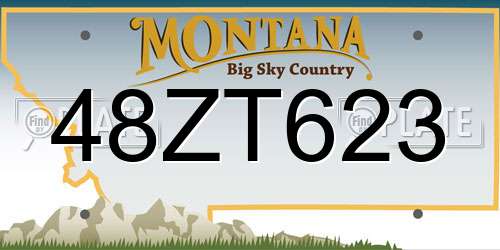 48ZT623 Montana License Plate