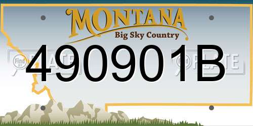 490901B Montana License Plate