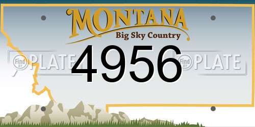4956 Montana License Plate