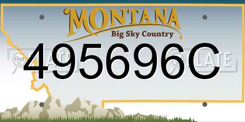 495696C Montana License Plate