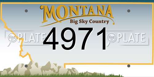 4971 Montana License Plate