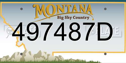 497487D Montana License Plate