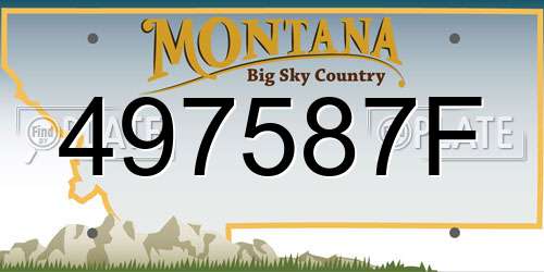 497587F Montana License Plate