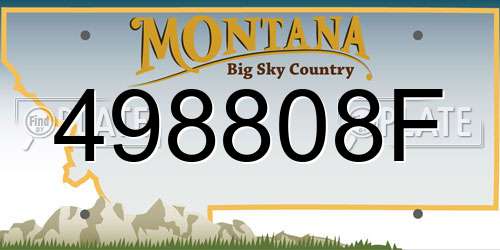498808F Montana License Plate
