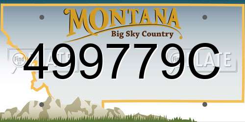 499779C Montana License Plate