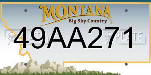 49AA271 Montana License Plate