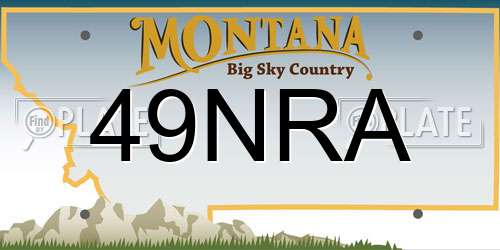 49NRA Montana License Plate