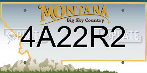 4A22R2 Montana License Plate