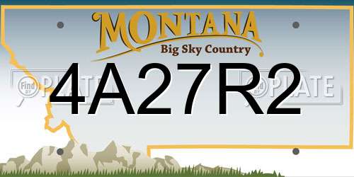 4A27R2 Montana License Plate