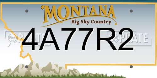 4A77R2 Montana License Plate
