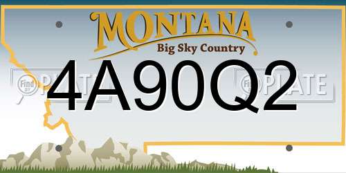 4A90Q2 Montana License Plate