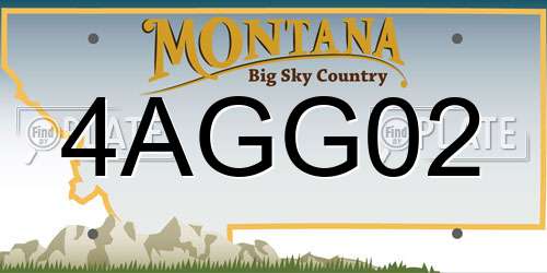 4AGG02 Montana License Plate