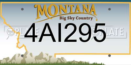 4AI295 Montana License Plate