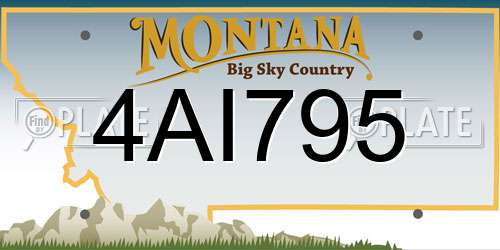 4AI795 Montana License Plate