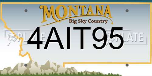 4AIT95 Montana License Plate