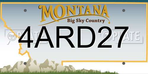 4ARD27 Montana License Plate