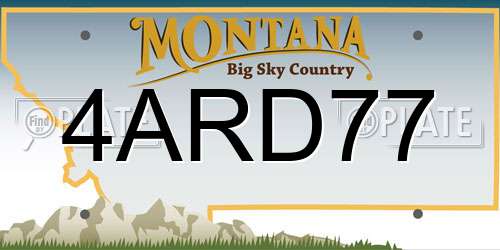 4ARD77 Montana License Plate