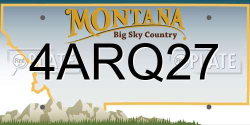 4ARQ27 Montana License Plate