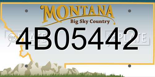 4B05442 Montana License Plate