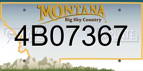 4B07367 Montana License Plate