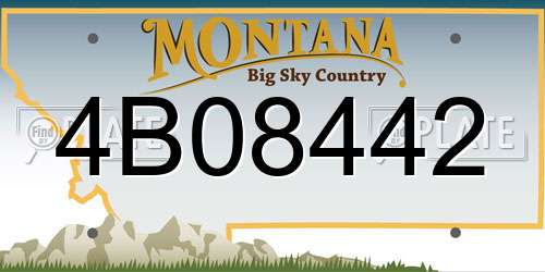 4B08442 Montana License Plate