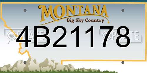4B21178 Montana License Plate