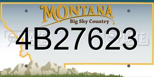 4B27623 Montana License Plate
