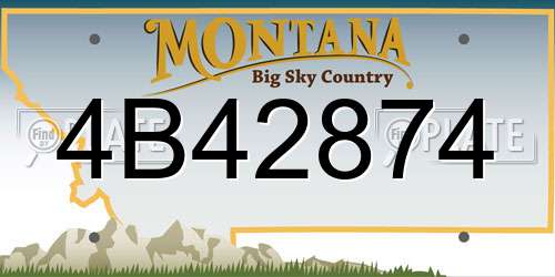 4B42874 Montana License Plate