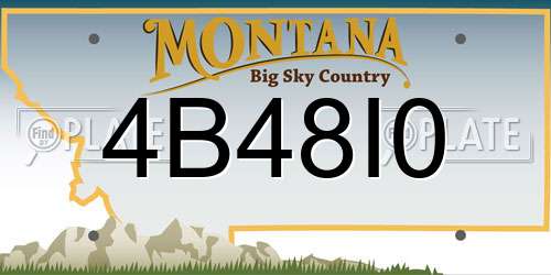4B48I0 Montana License Plate