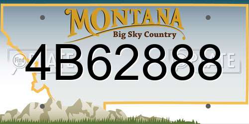 4B62888 Montana License Plate
