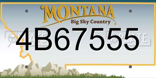 4B67555 Montana License Plate