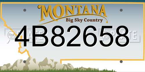 4B82658 Montana License Plate