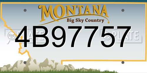 4B97757 Montana License Plate