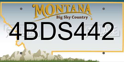 4BDS442 Montana License Plate