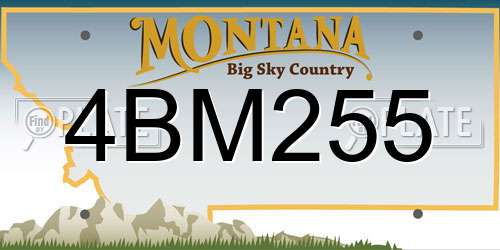4BM255 Montana License Plate