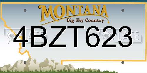 4BZT623 Montana License Plate