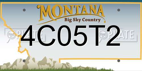 4C05T2 Montana License Plate