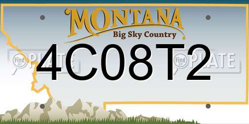4C08T2 Montana License Plate