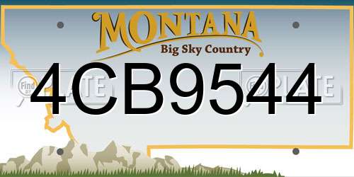 4CB9544 Montana License Plate
