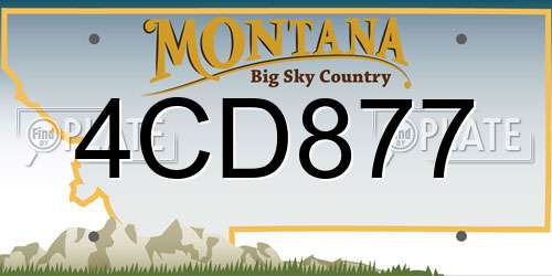 4CD877 Montana License Plate