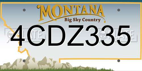 4CDZ335 Montana License Plate