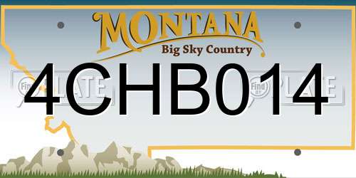 4CHB014 Montana License Plate