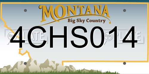 4CHS014 Montana License Plate